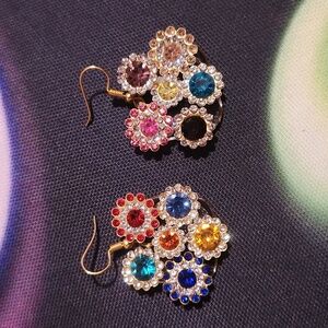 Colorful Rhinestone Earrings
